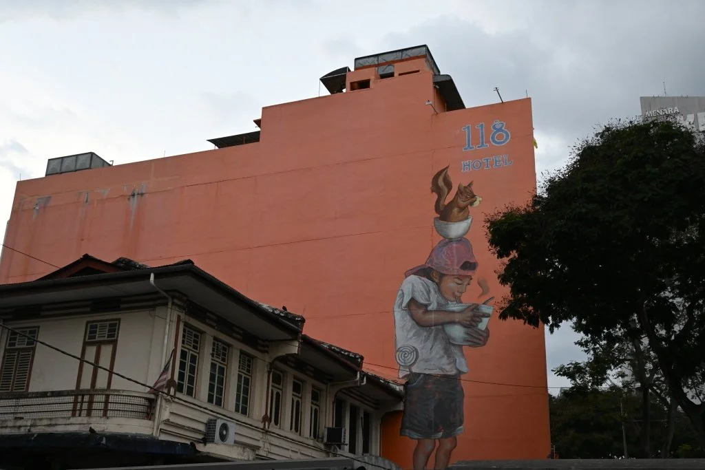 Greedy Boy mural at 118 Hotel Macalister George Town Penang