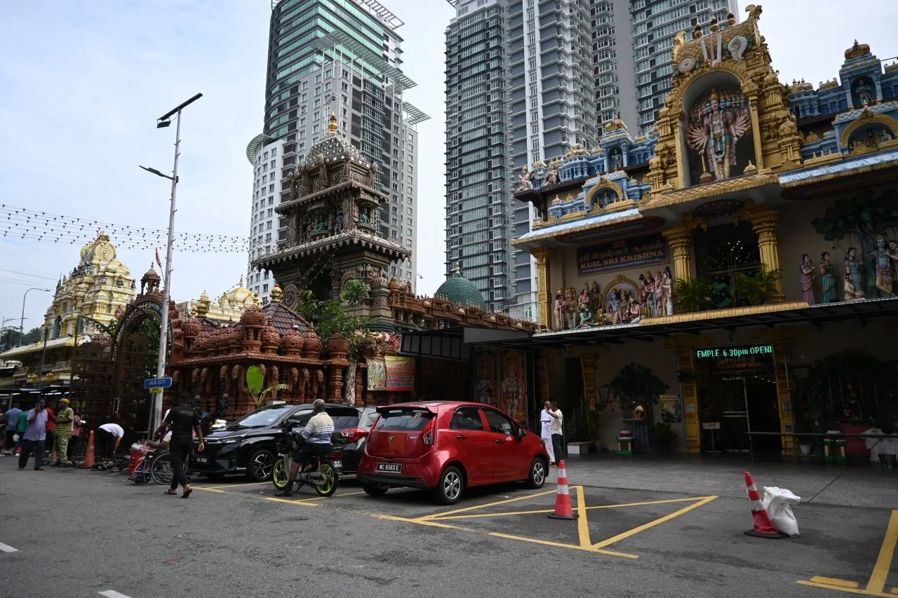 Jalan Scott Brickfields KL street with three temples