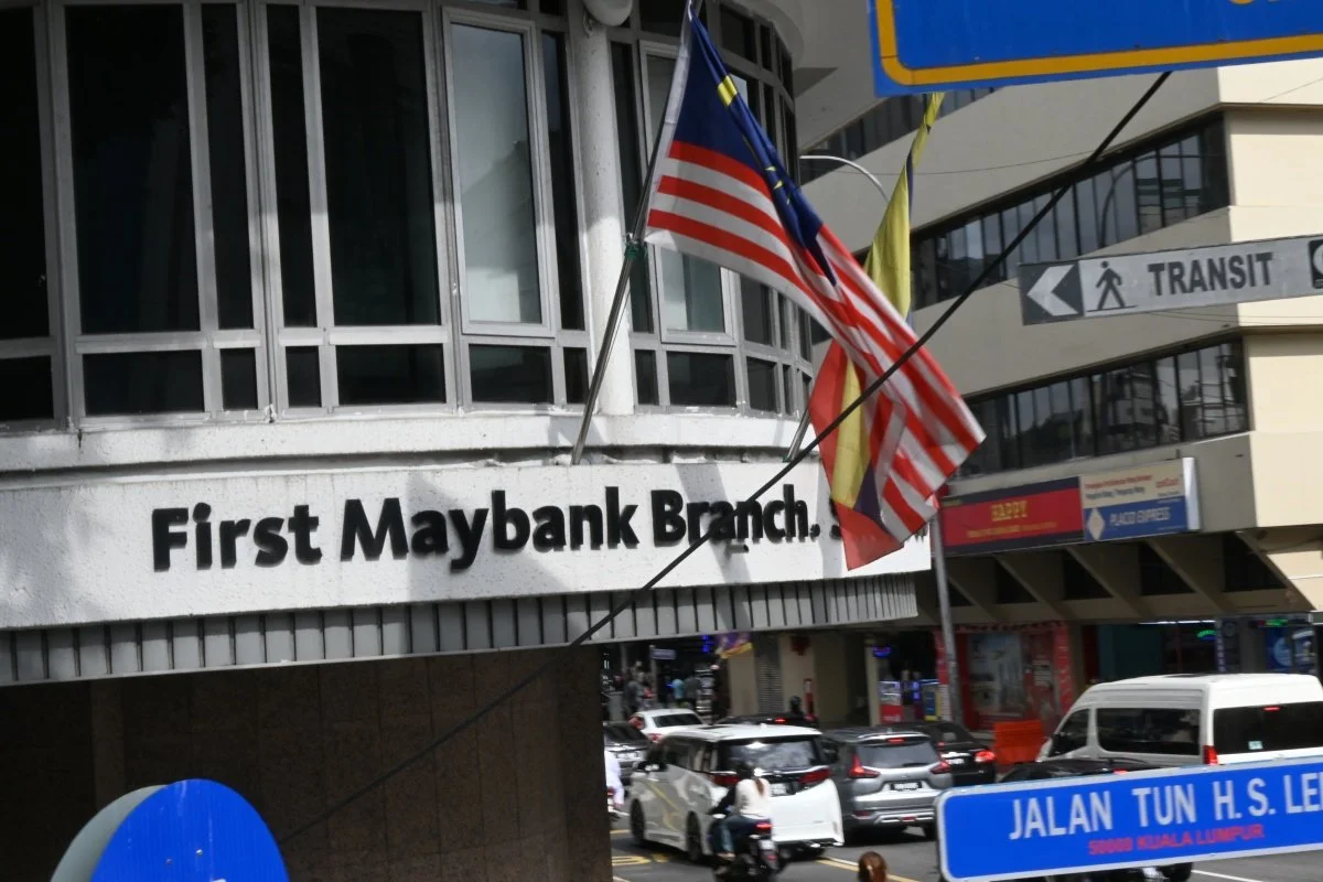 First Maybank Branch building from the bus