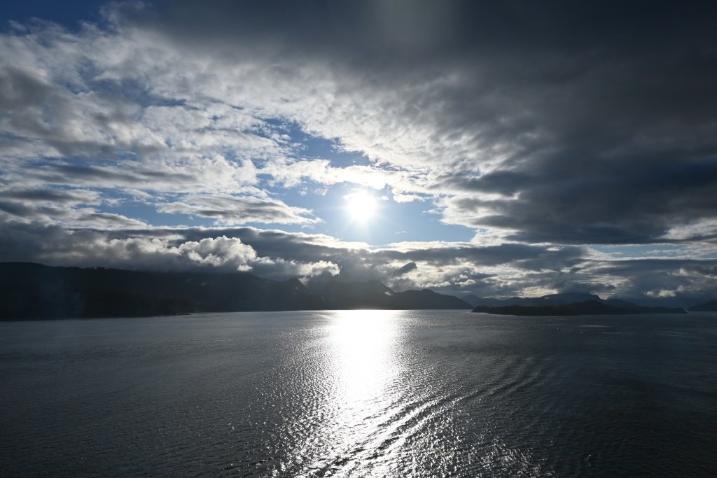 Sunrise over the ocean on Day 2 of Alaska cruise aboard Celebrity Edge