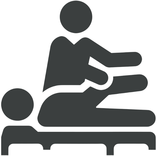 Geometric drawing of an outline square with sections divided by vertical, horizontal, and circle lines.