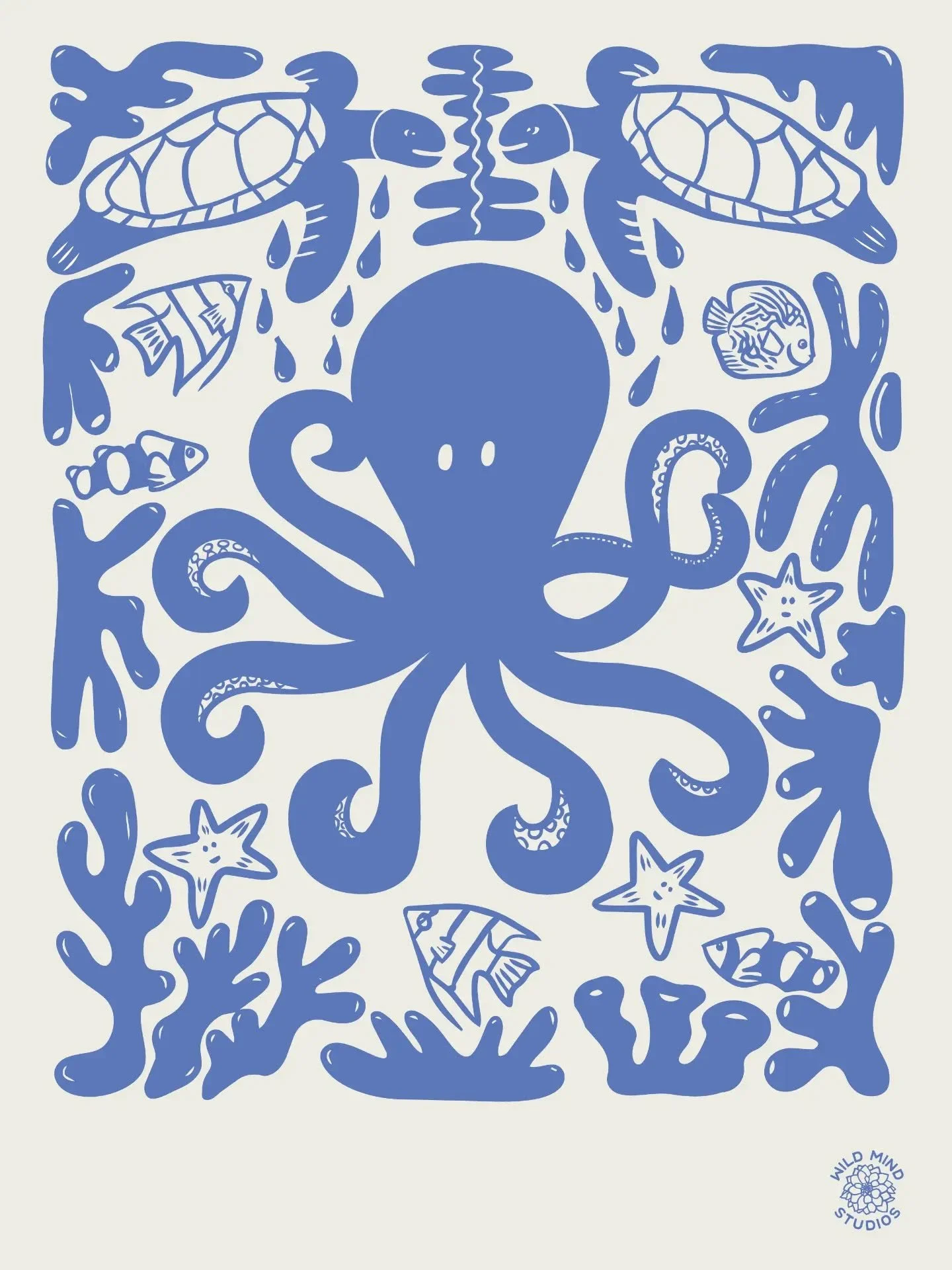 A personal project I did yesterday inspired by my love of the sea. 🐙 🐠🐟 🌊 Process reel on its way! 

#sealife #illustrator #designer #graphicdesign 

[ Sealife, octopus, fish, turtle, starfish, seaweed, clownfish, water, waves, surf, illustration