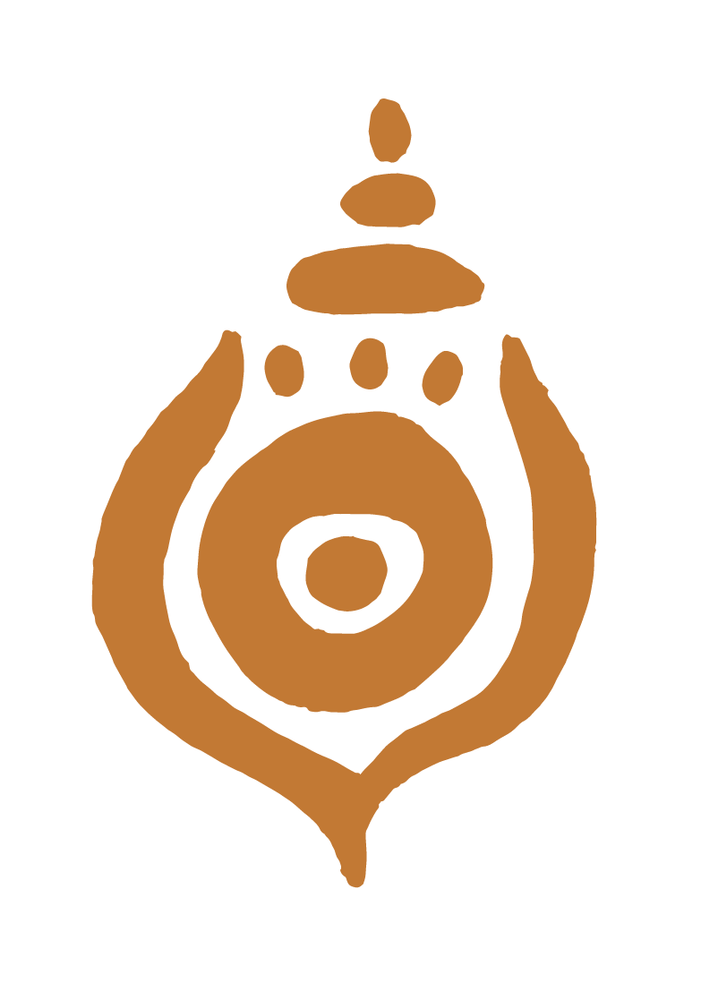 Hand-drawn Moss & Ember icon in warm brown, illustrated brand element by Wild Mind Studios
