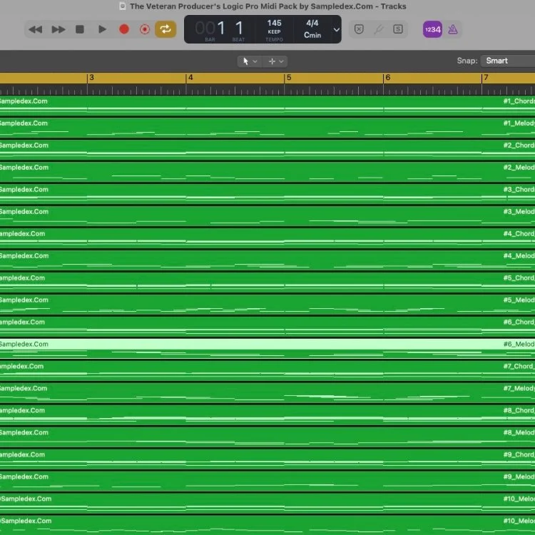The Veteran Producer's Logic Pro Midi Pack by Sampledex