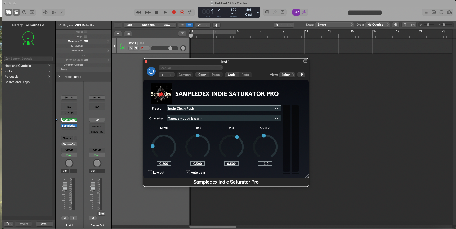Sampledex Indie Saturator Pro (Beta) — MacOS (Apple Silicon: M1 or later)