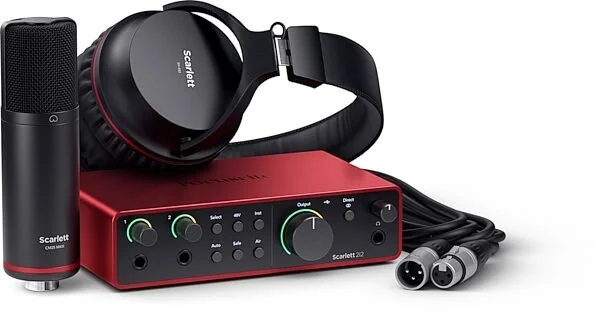 Focusrite Scarlett 2i2 Studio Gen 4 Audio Interface Recording Package, New, Action Position Back