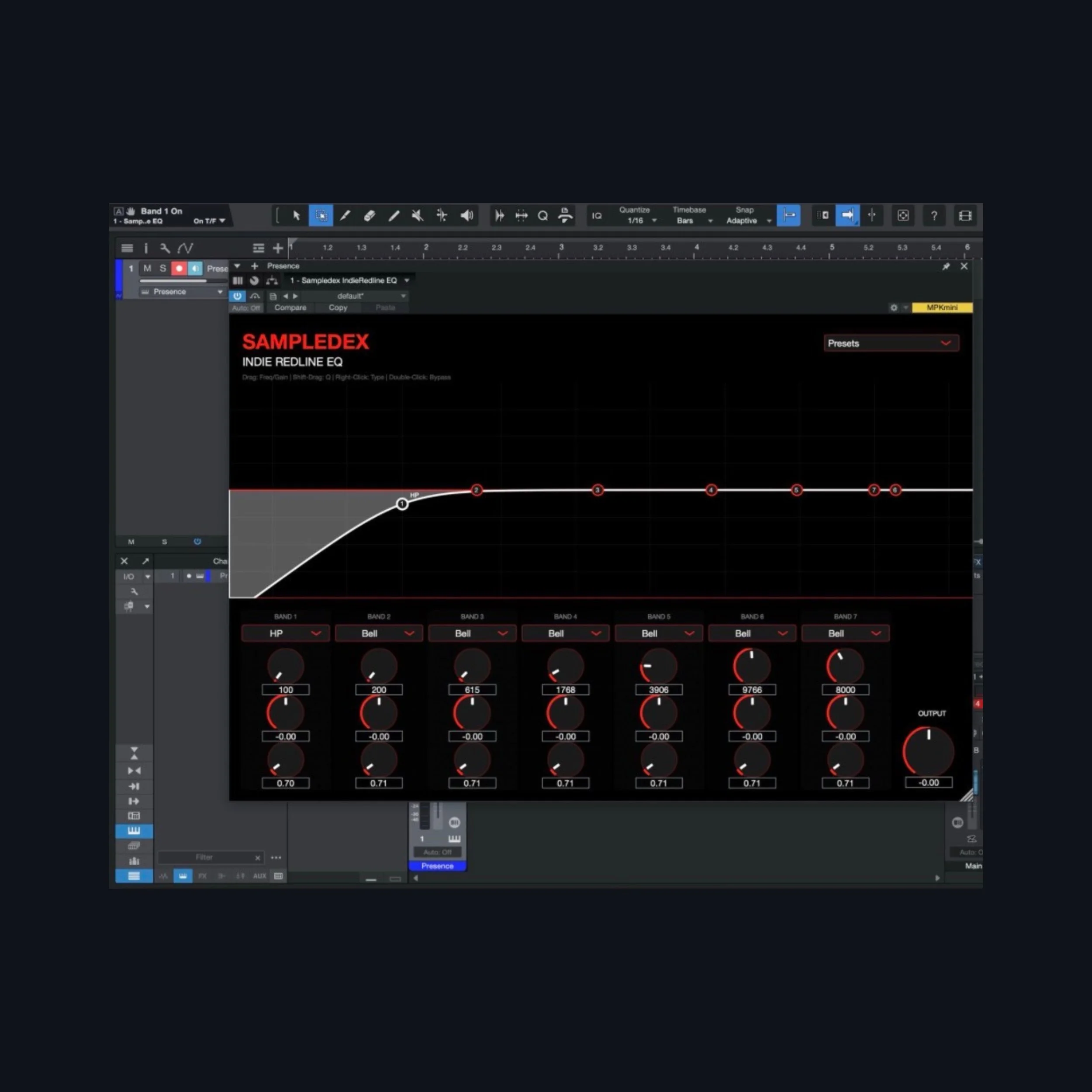 Sampledex Redline EQ Plugin (Beta) — MacOS (Apple Silicon: M1 or later)