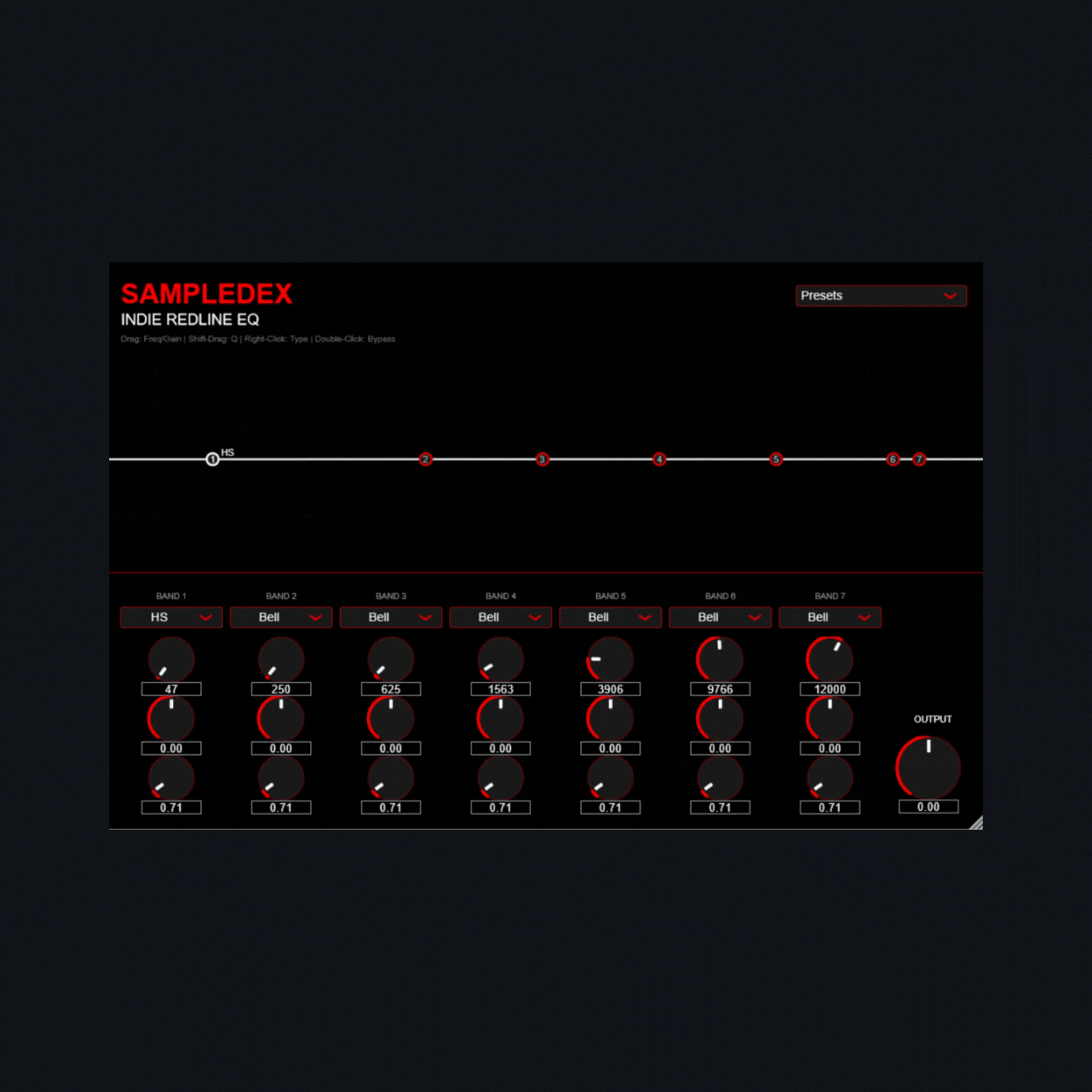 Sampledex Redline EQ Plugin (Beta) — Windows x64 VST3
