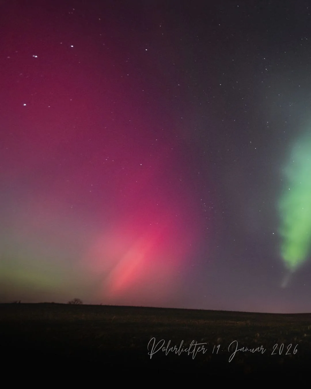 // Polarlichter - aurora borealis //

#g&auml;nsehautpur  Ich kann es nicht glauben!

Aber mal ganz von vorne:
Es war Montagabend. Ich sa&szlig; anch dem Abendessen noch am Tisch und scrollte durch mein Handy. Ich habe die Polarlichter nur kurz bei j
