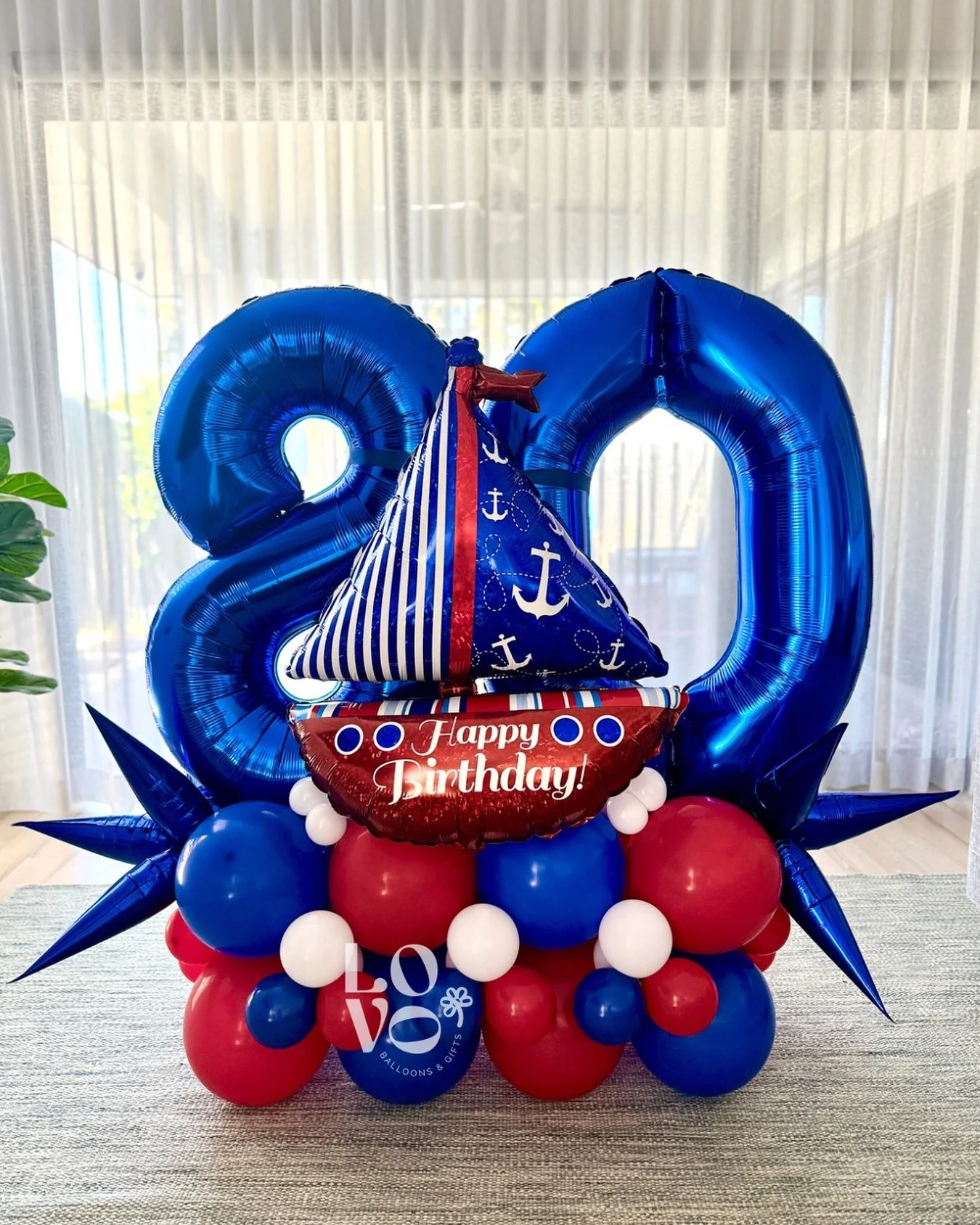 🛥️💙80TH BIRTHDAY❤️🌊
.
.
.
#LovoBalloonsAndGifts #LovoBalloon #balloonbouquet #balloonmarquee #numberballoon #balloonstack #balloonart #premiumballoondisplay #brisbaneballoons #brisbaneballoonartist #balloonartistaustralia #balloondecor #sailboatth