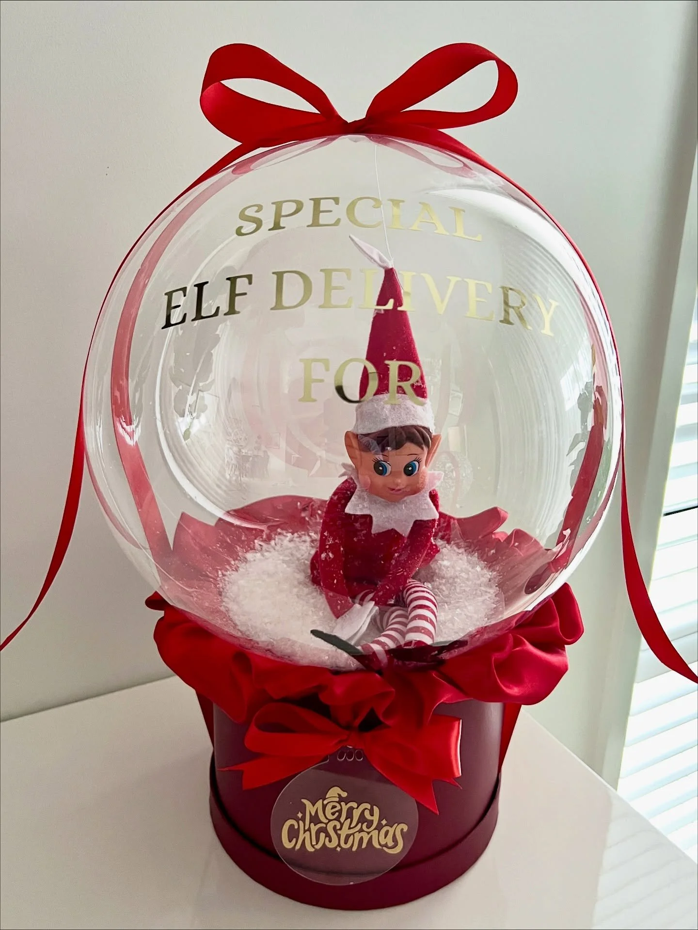 ✨🎄The Christmas Elf is back!🎄✨

Our Elf Arrival Balloons are the sweetest way to welcome your little festive friend &mdash; prices don&rsquo;t include the Elf! 🧝

A. Hot Air Balloon &ndash; $55
B. Festive Bubble &ndash; $59
C. Balloon Hamper &ndas