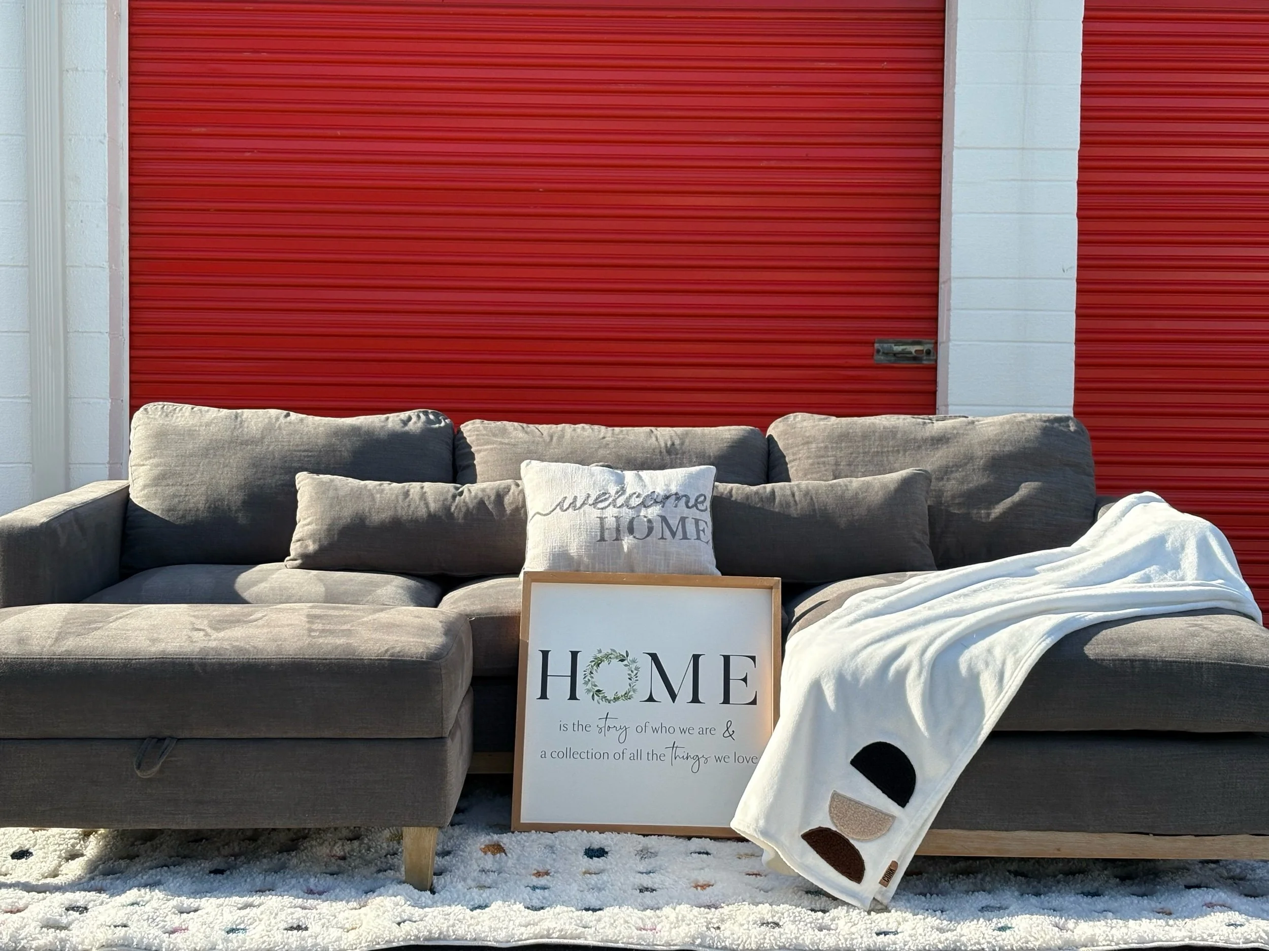 Joss and Main Two Piece Sectional with Storage Ottoman Set