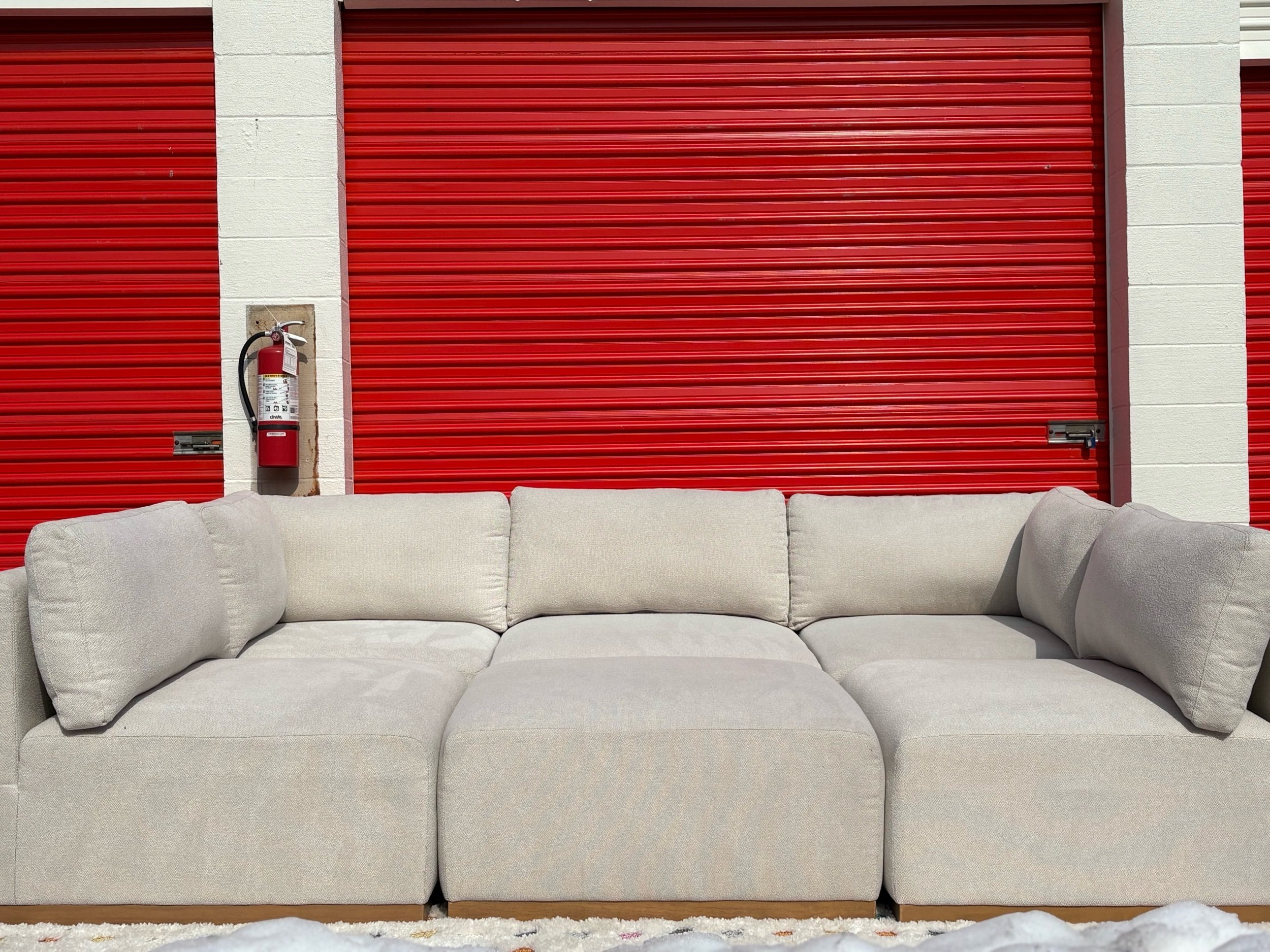 Thomasville (Henredon) 6 Piece Sectional with Ottoman