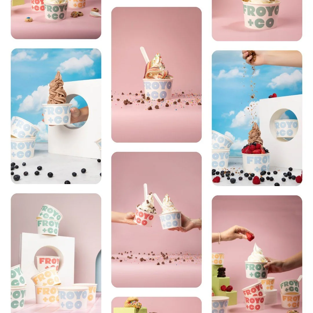 When we were busy tasting, testing (and tasting again 🍦), we teamed up with the very talented @the_concept_distillery  to capture the spirit of Froyo + Co before our doors even opened.

This brand shoot was pure magic &mdash; fun, fresh, and full of