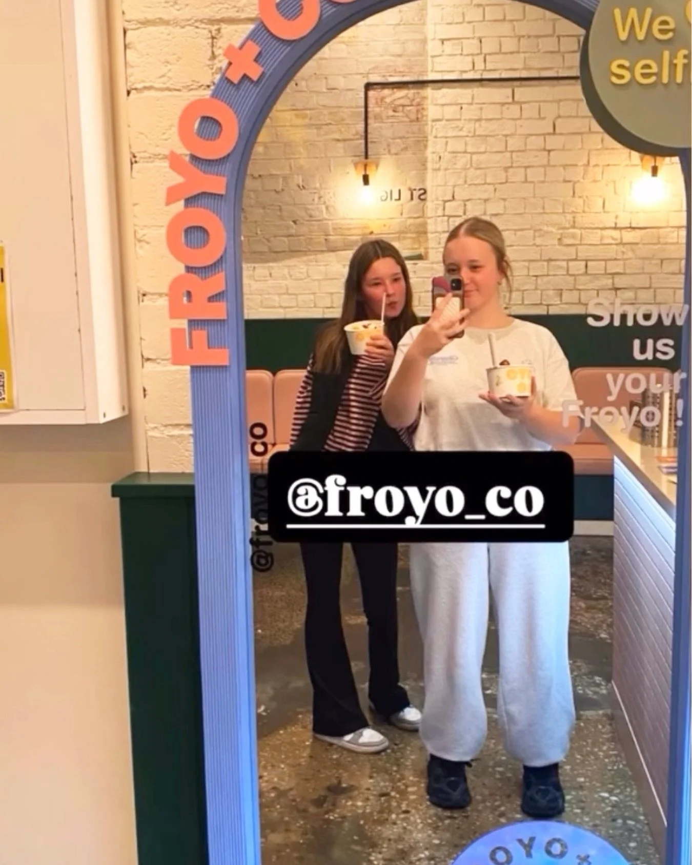 Meet the Froyo selfie mirror ✨🍨

The spot made for capturing your Froyo moment.

We love seeing our Froyo friends strike a pose, show off their creations, and soak up the fun. Safe to say, every time we spot a mirror selfie, we&rsquo;re obsessed 📸
