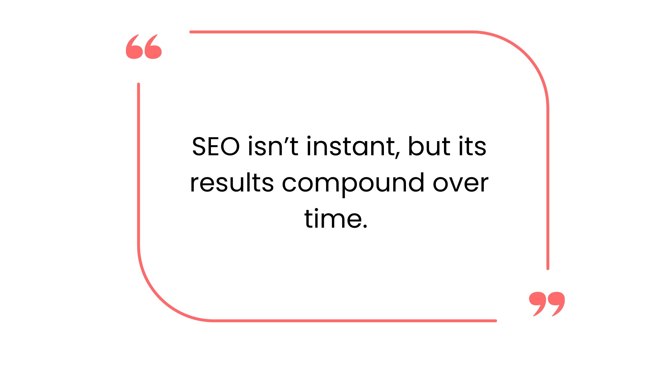 quote about seo on a white background