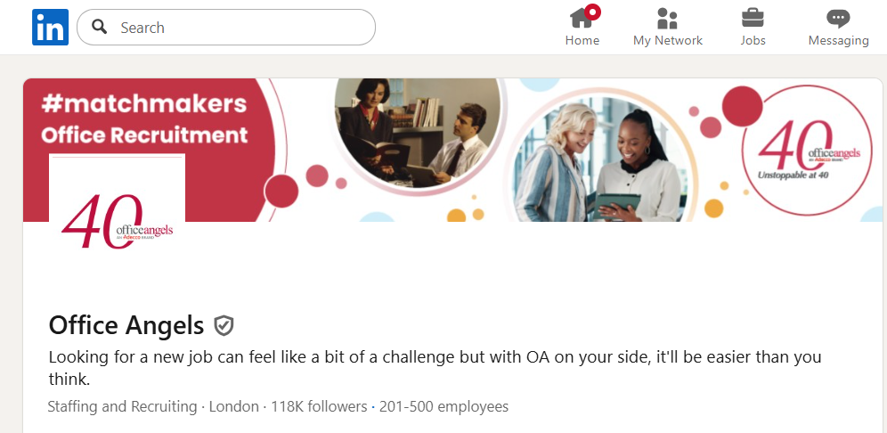 Office Angels Profile Screenshot