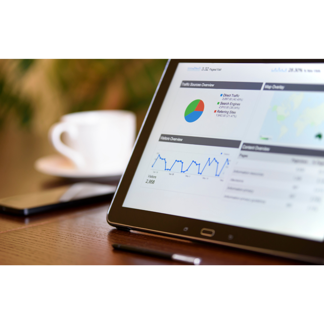 Dashboard showing marketing analytics