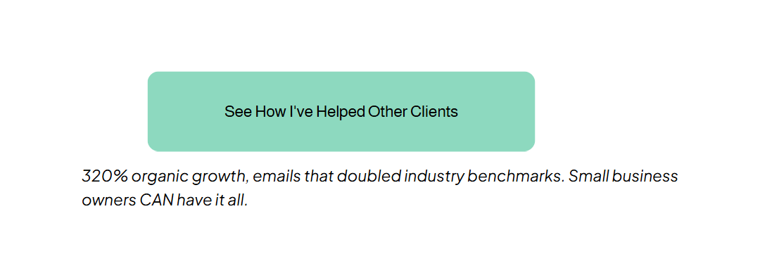 screenshot of hannah oneill testimonial cta