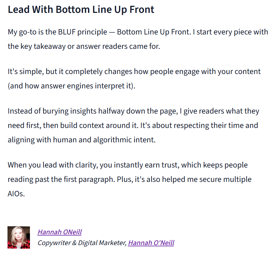 screenshot of a featured.com answer