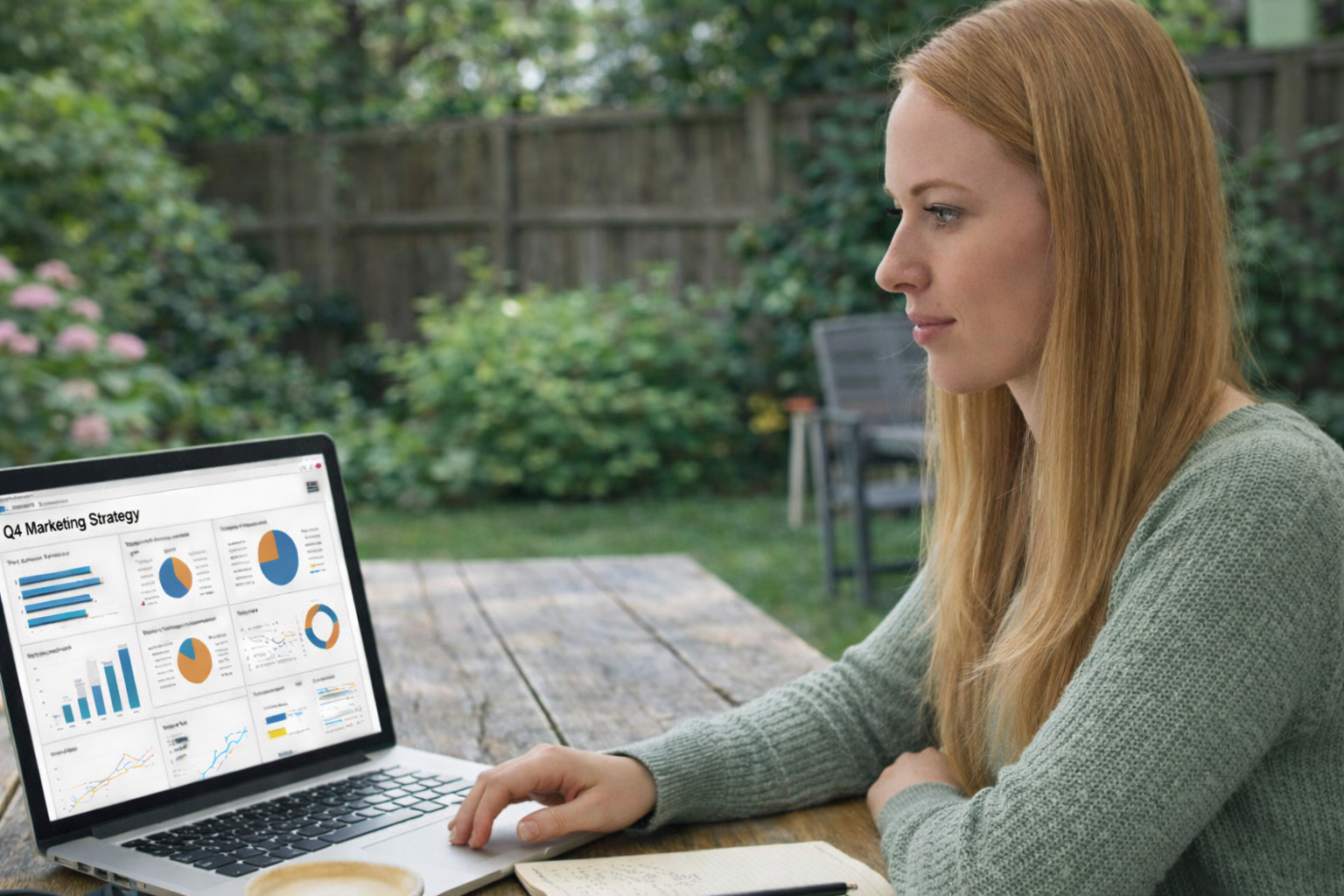 hannah oneill outside with green top