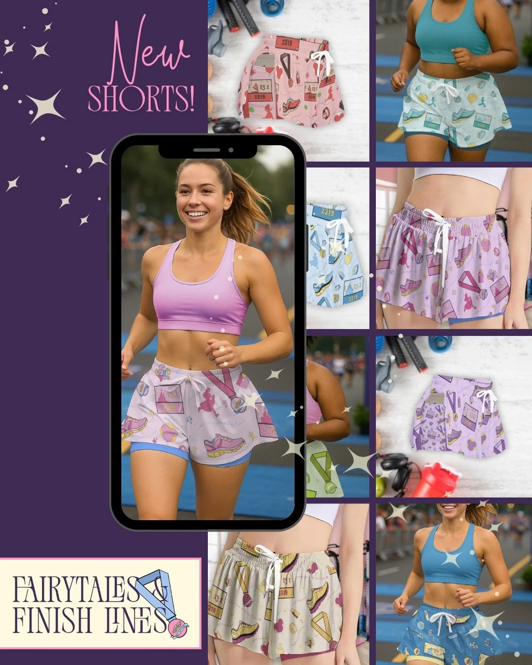 Yall I am soooo so so so excited to share my newest product with you!! These flowy shorts are so unbelievably comfortable, both for running and lounging. I also have two new prints available 👀 

Elsa inspired "into the unknown trail"
And
M