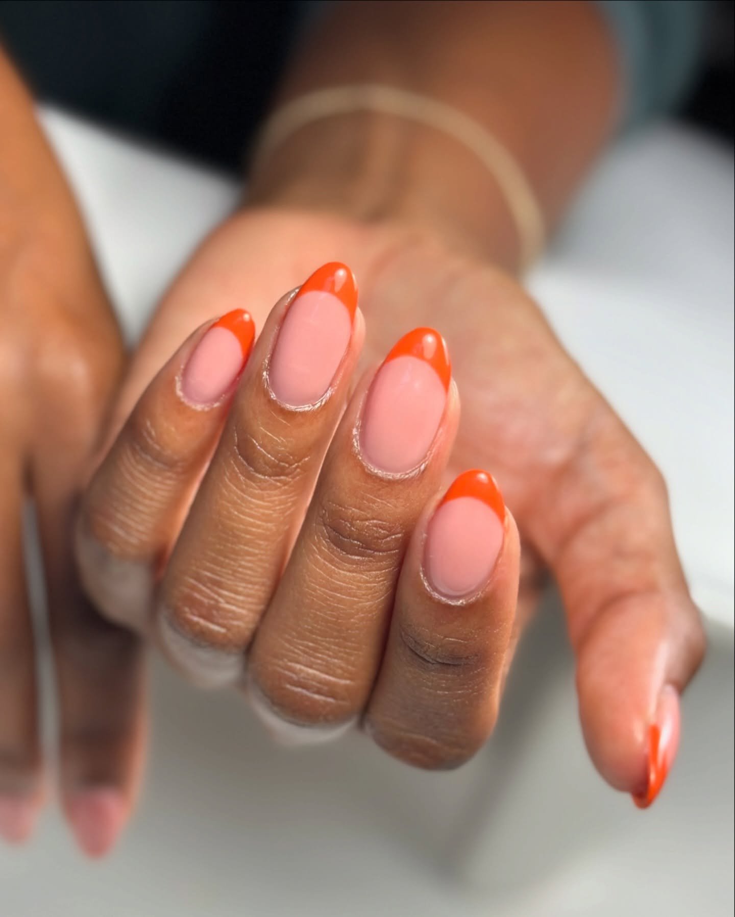 The pop of colour we didn&rsquo;t know we needed this season! Featuring the lushest warm but earthy orange &lsquo;Ignite&rsquo; paired effortlessly with a &lsquo;Teddy&rsquo; BIAB base. 

What are your favourite colours this season? 

#biab #biabnail