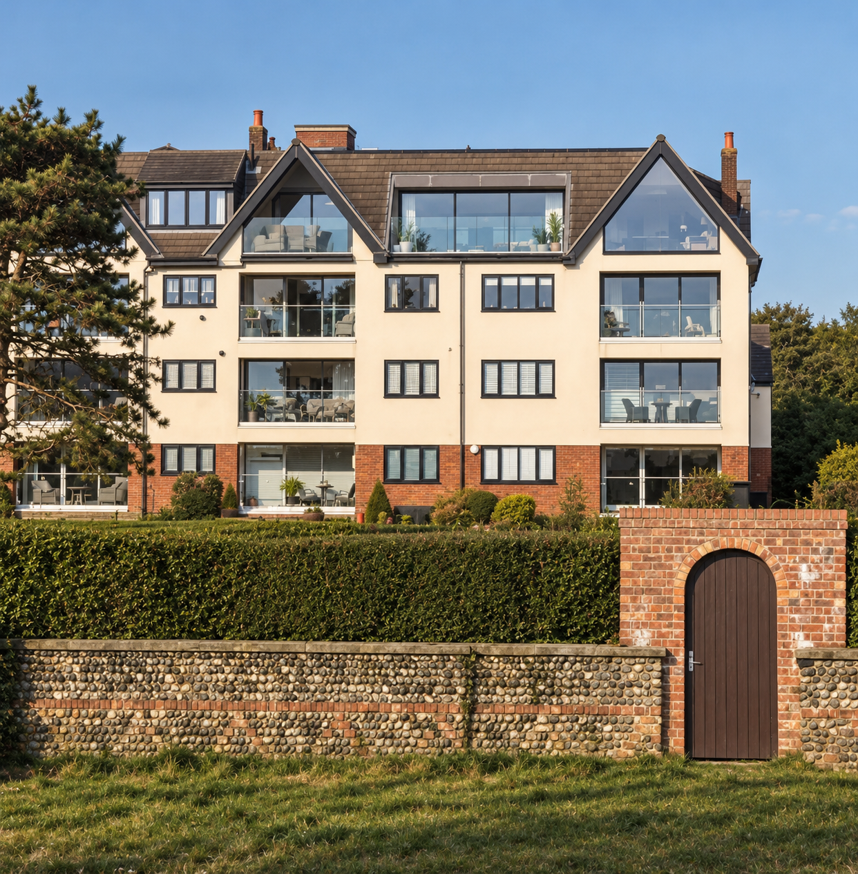 St John’s Wood, Lytham St Annes, Lancashire\. Comprehensive architectural refurbishment of a substantial coastal apartment building, including major remodelling and extension works to the penthouse\. Designed by Joel Firth, the project introduces con