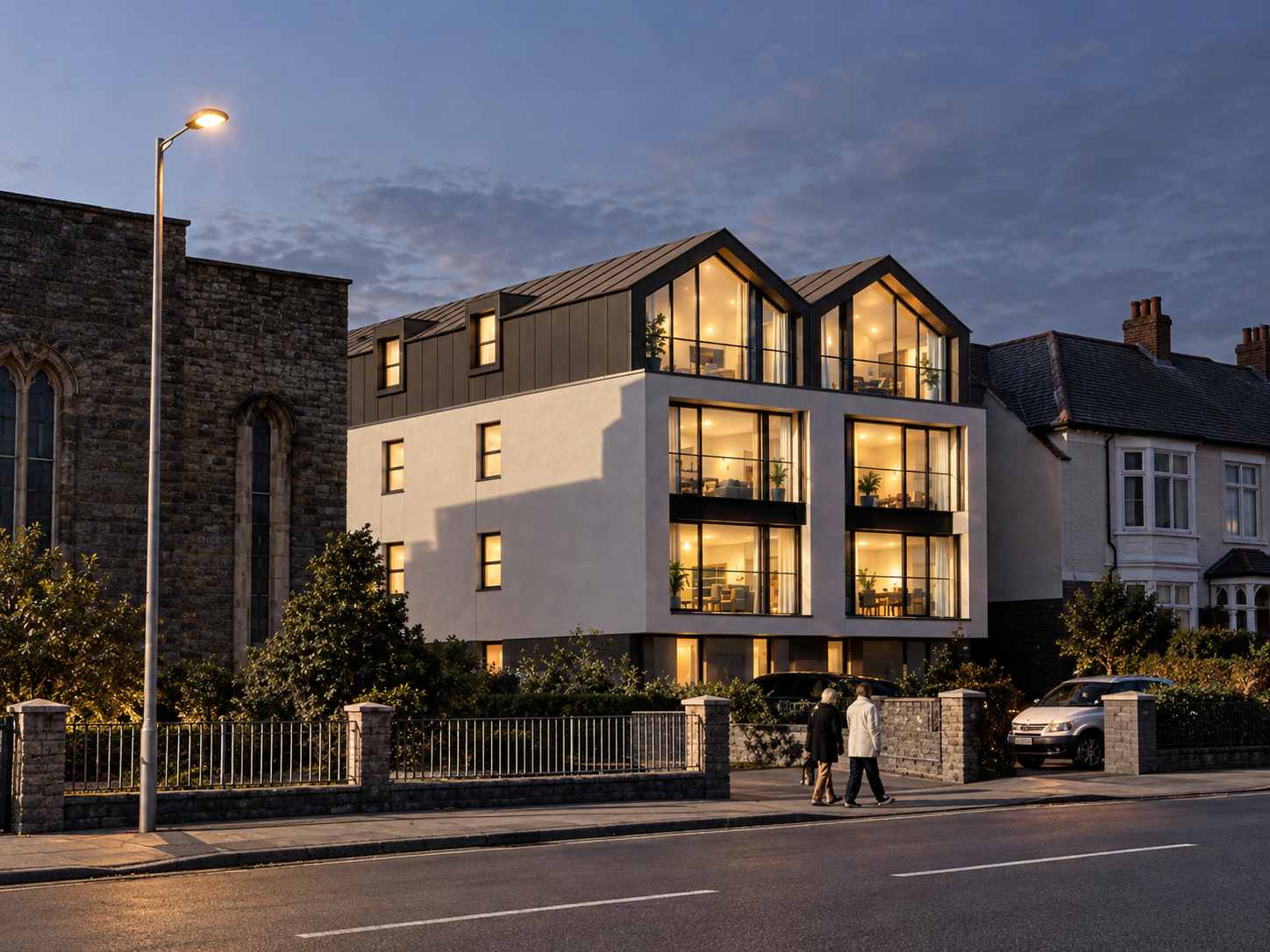 Orchard Road Apartments | Lytham St Annes

Contemporary apartment development featuring distinctive pitched roof forms, expansive glazing and carefully composed elevations. Designed to complement the surrounding streetscape while introducing modern r