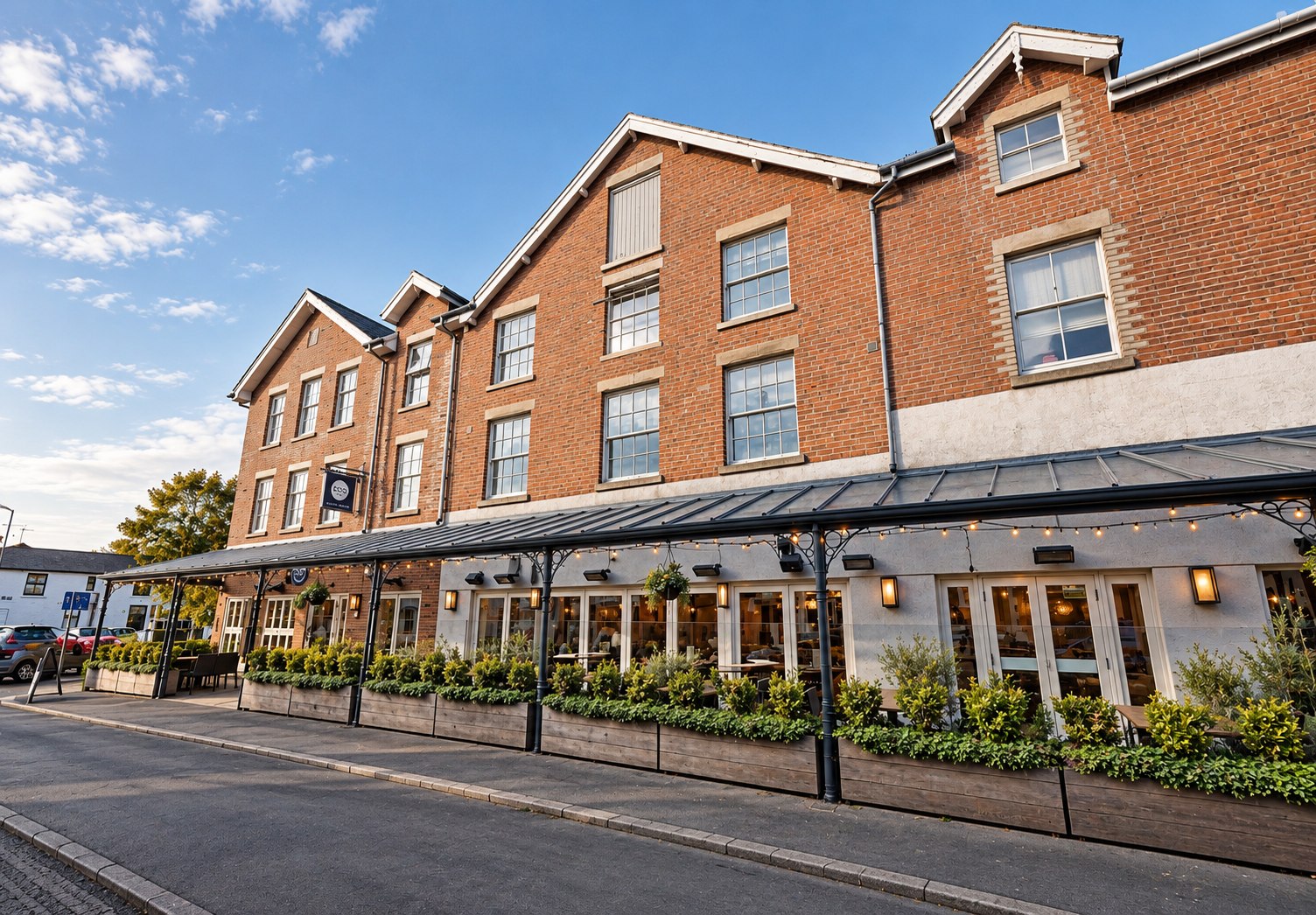 EGO Restaurant, Lytham St Annes — New-Build Restaurant and Residential Development — purpose-designed mixed-use development incorporating a contemporary restaurant at ground-floor level with residential apartments above. The architecture combines tra