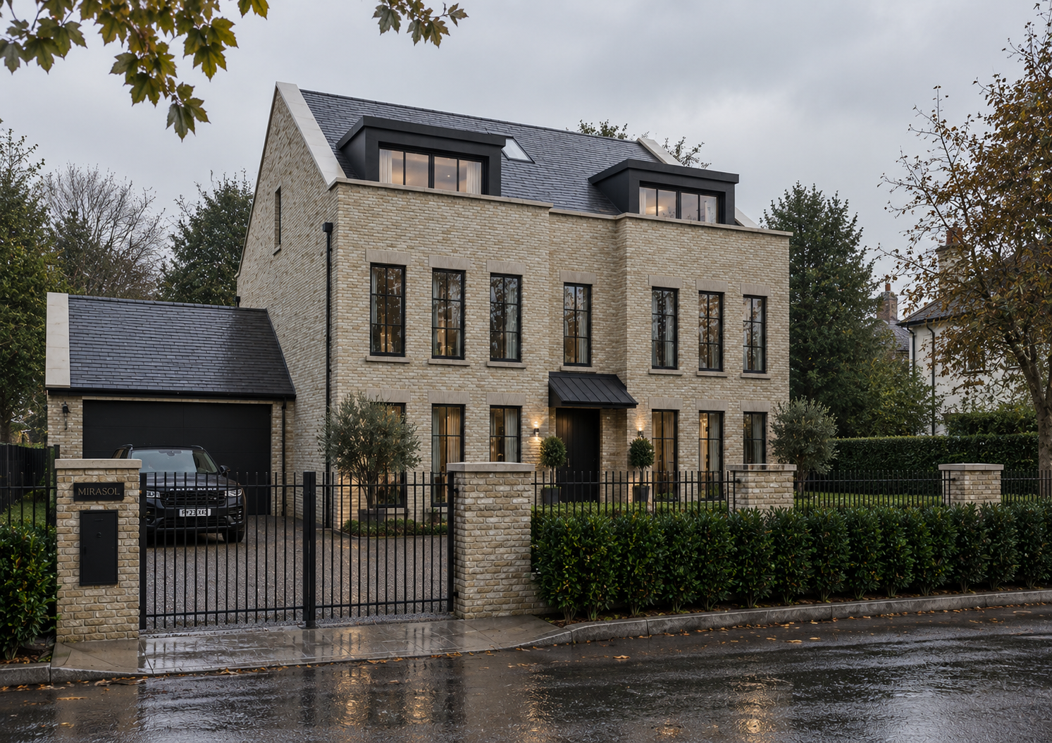 Traditional new-build townhouse designed by Chartered Architect Joel Firth, combining classical proportions and detailing with contemporary family living.