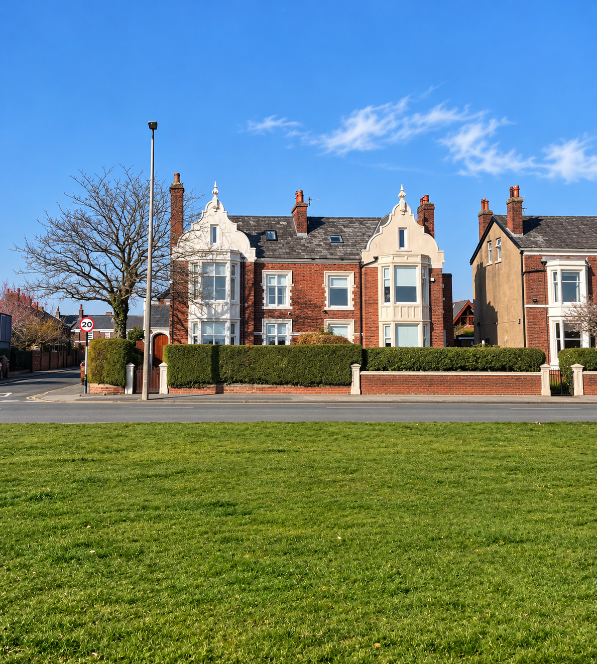 19A East Beach, Lytham St Annes, Lancashire — extensive renovation, remodelling and extension of a substantial period seafront residence by Chartered Architect Joel Firth. The project combines the restoration of traditional red-brick façades, decorat