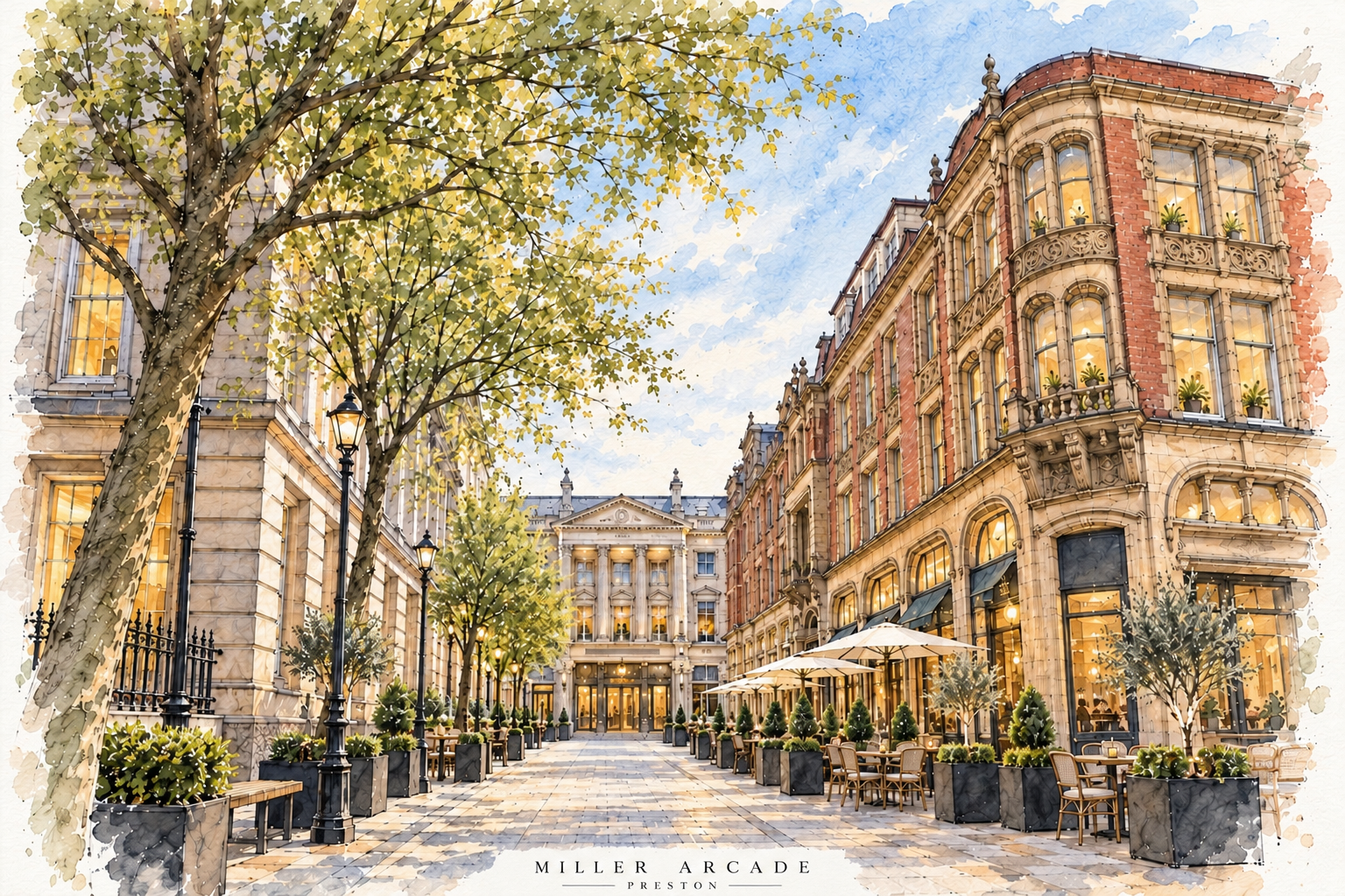 Miller Arcade, Preston, Lancashire — architectural regeneration proposal by Joel Firth, securing planning and listed building consent in 2005.