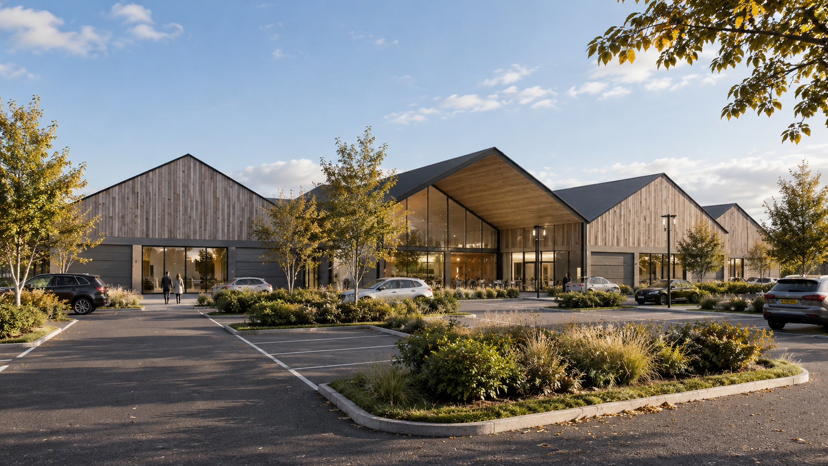 Leisure Barns — Rural Leisure Centre, Lancashire - planning-approved leisure and wellness development in the Lancashire countryside, Inspired by traditional agricultural buildings, the contemporary design incorporates a gym, spin studio, outdoor exer