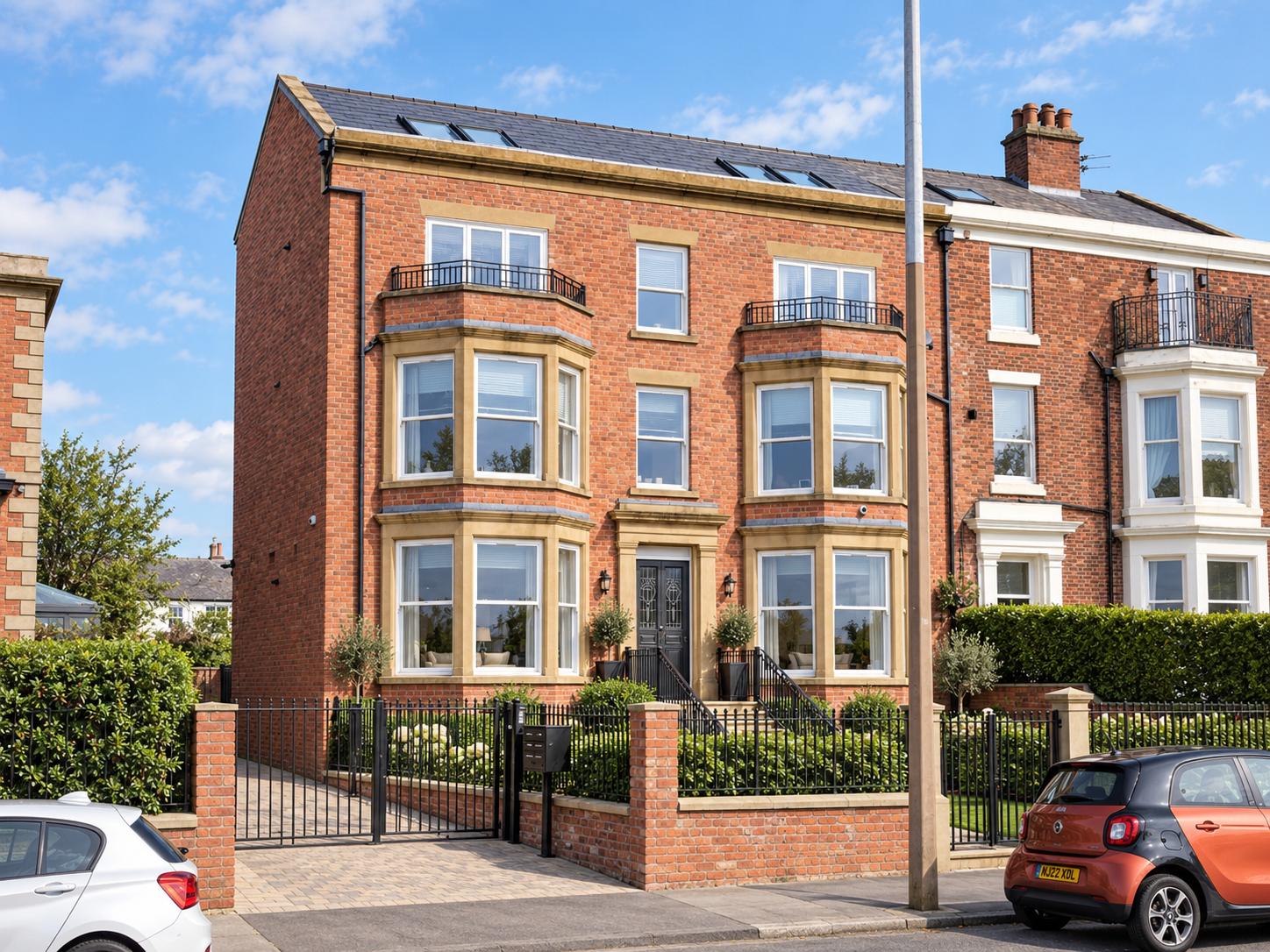 6 West Beach, Lytham, Lancashire — Apartment Development — Completed residential development combining the conversion and renovation of a Victorian property with new-build apartments to the rear, retaining the traditional frontage while creating cont