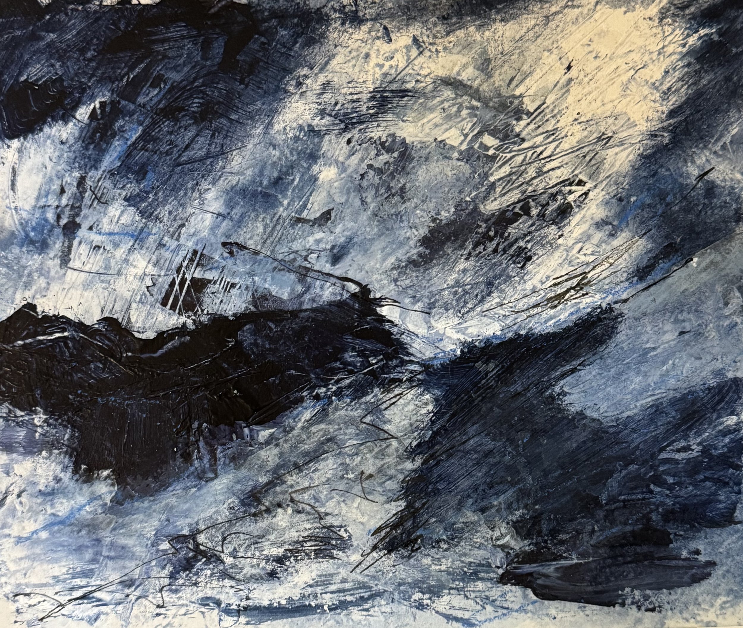 Storm crossing, Reindalsettra. Acrylic. April 2024
