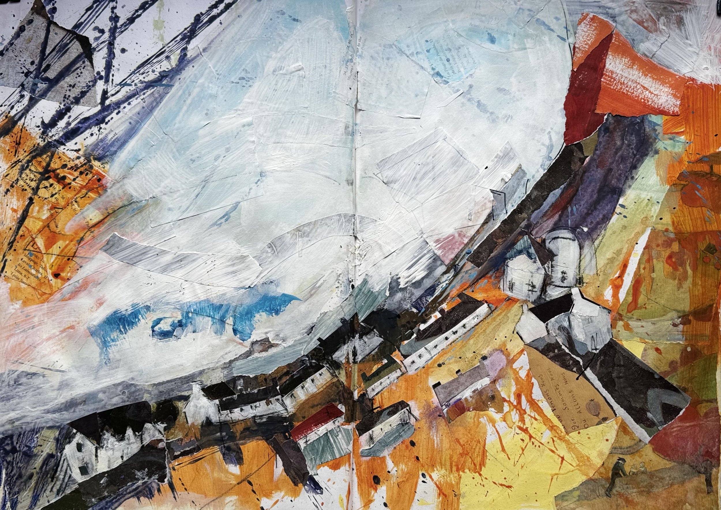 Shore Street, Ullapool. Collage. A2