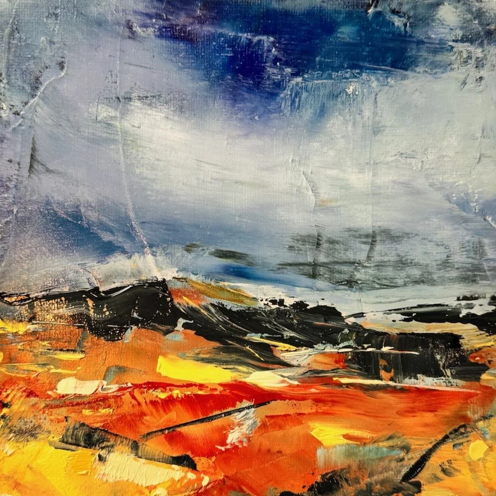 Glen Garin, west to the snows of Beinn a Bhuird. Oil on board. 2026.jpeg
