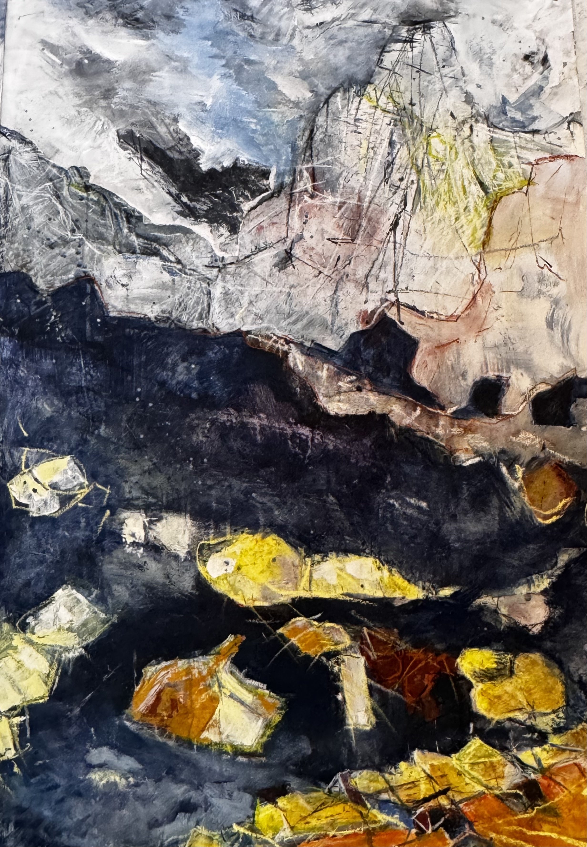 The Salmon Bothy, Clachtoll
Mixed media, 120 x 76 cm