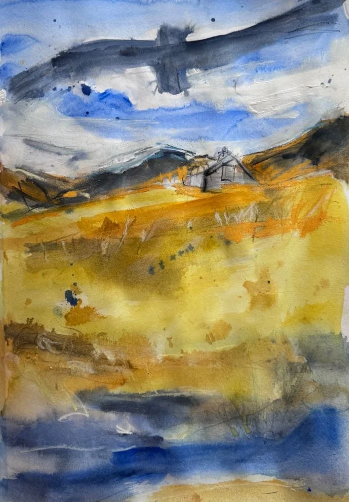 Eagles soar, Glen Garn. Painting plein air, mixed media 2026.jpeg