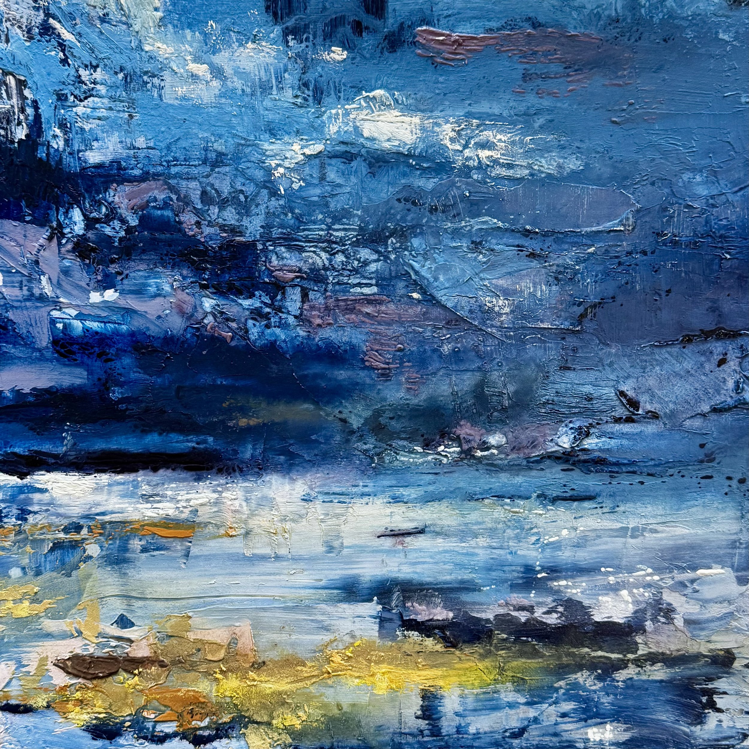 Evening light, Loch Broom II, Oil, 30 x 30cm