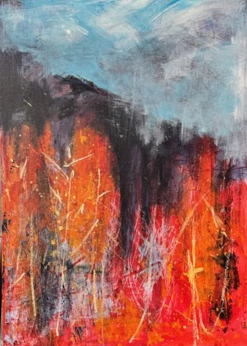 Winter's Glow. 59 x42cm. Mixed media. 2026