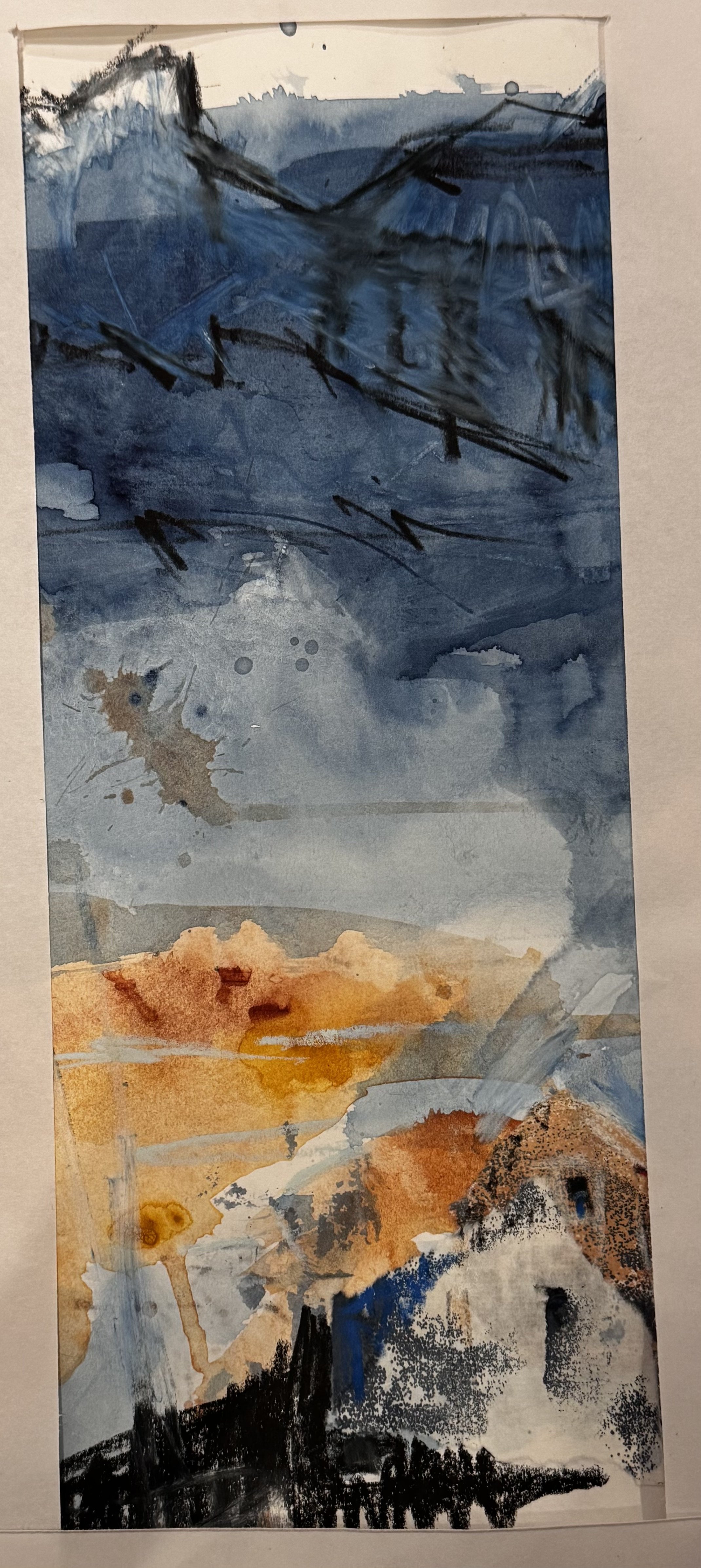Clachtoll. Ink and charcoal drawing. December 2024
