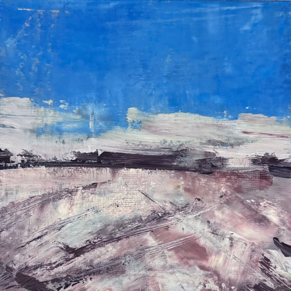 Across the plateau, a cairngorm winter. Oil on board 2026.jpeg