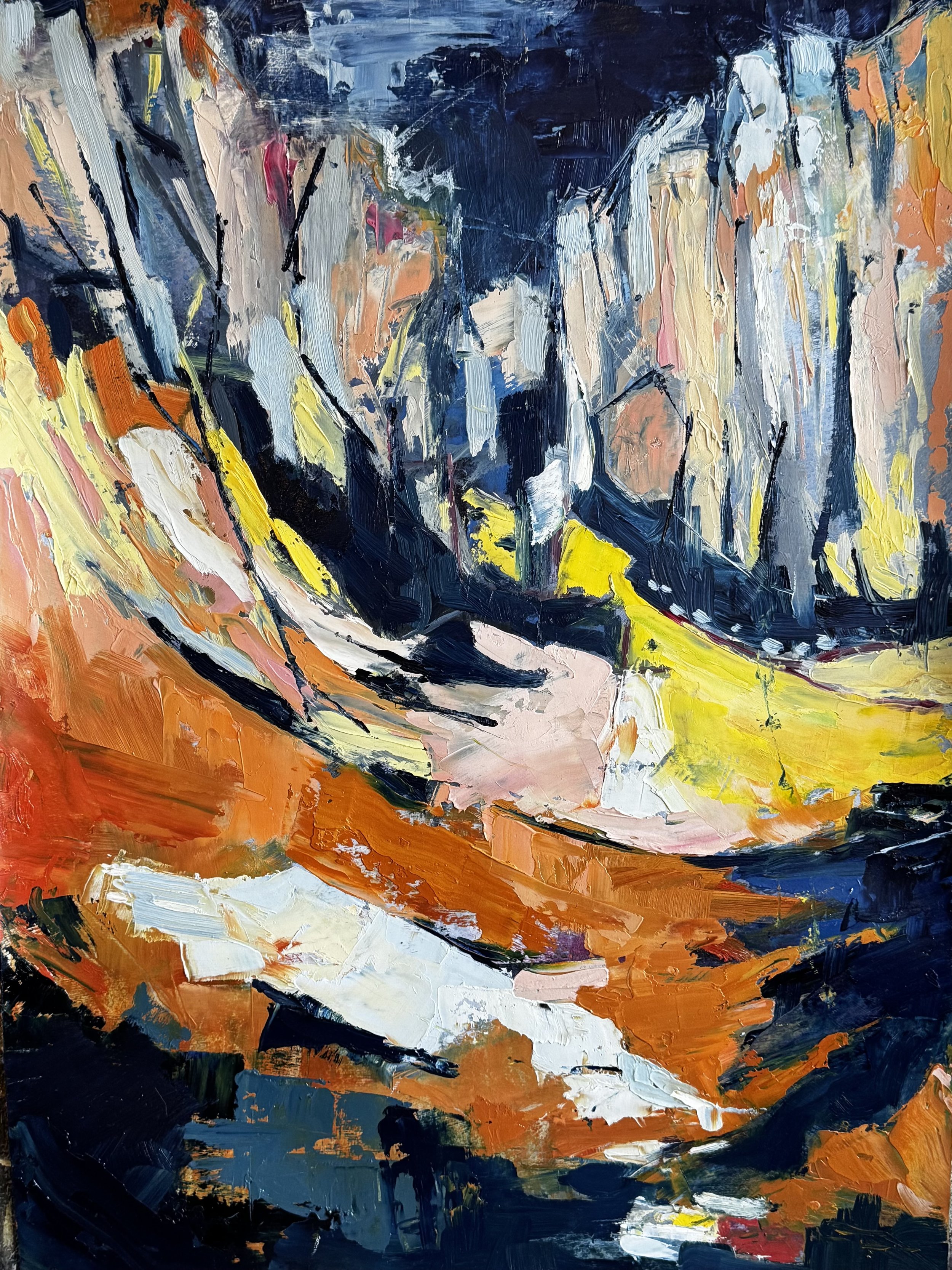 Winter sun on Quinag, Oil, 59 x 42 cm. February 2025