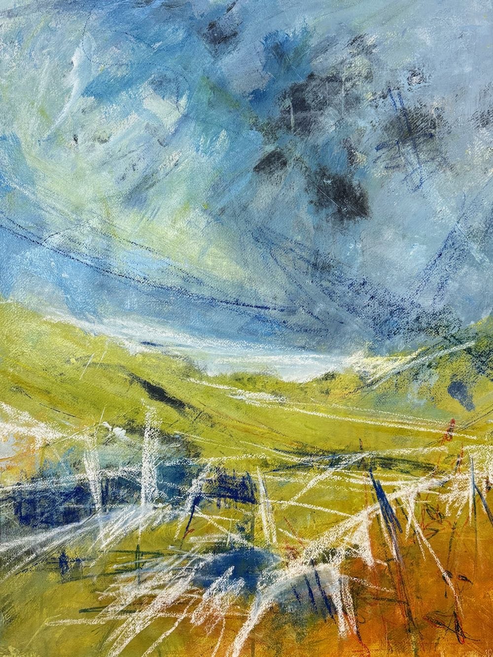 Summer light on the Fungle Road. Mixed media. 2025.jpeg