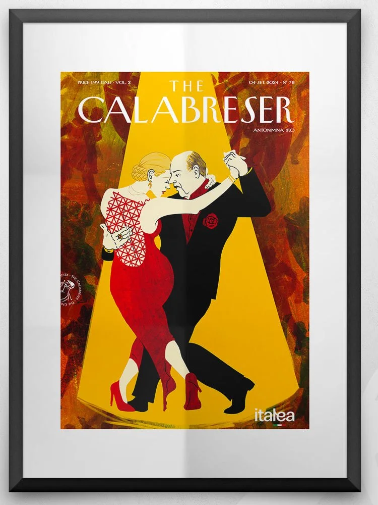 Pedro Monteleone ballando tango con una donna bionda che somiglia Madonna