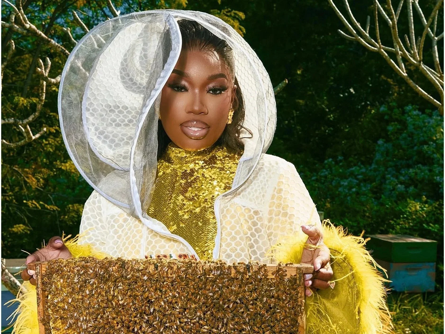 Engagement Photos in the Apiary: Celebrating Love in the Jeometry Beewear™ Sunny Suit