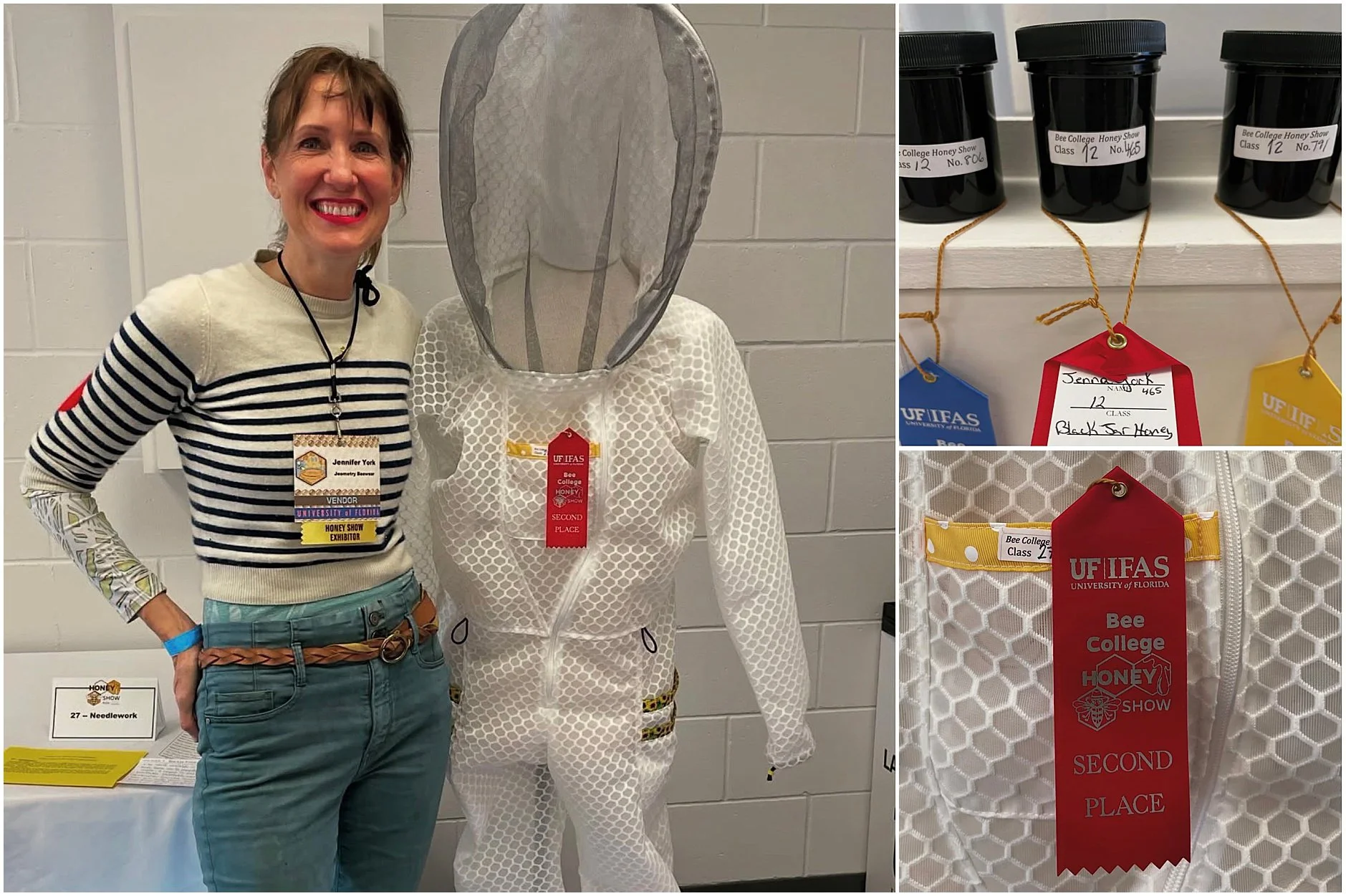Jenna York, founder and designer of Jeometry Beewear™ at Bee College in Gainseville, Florida