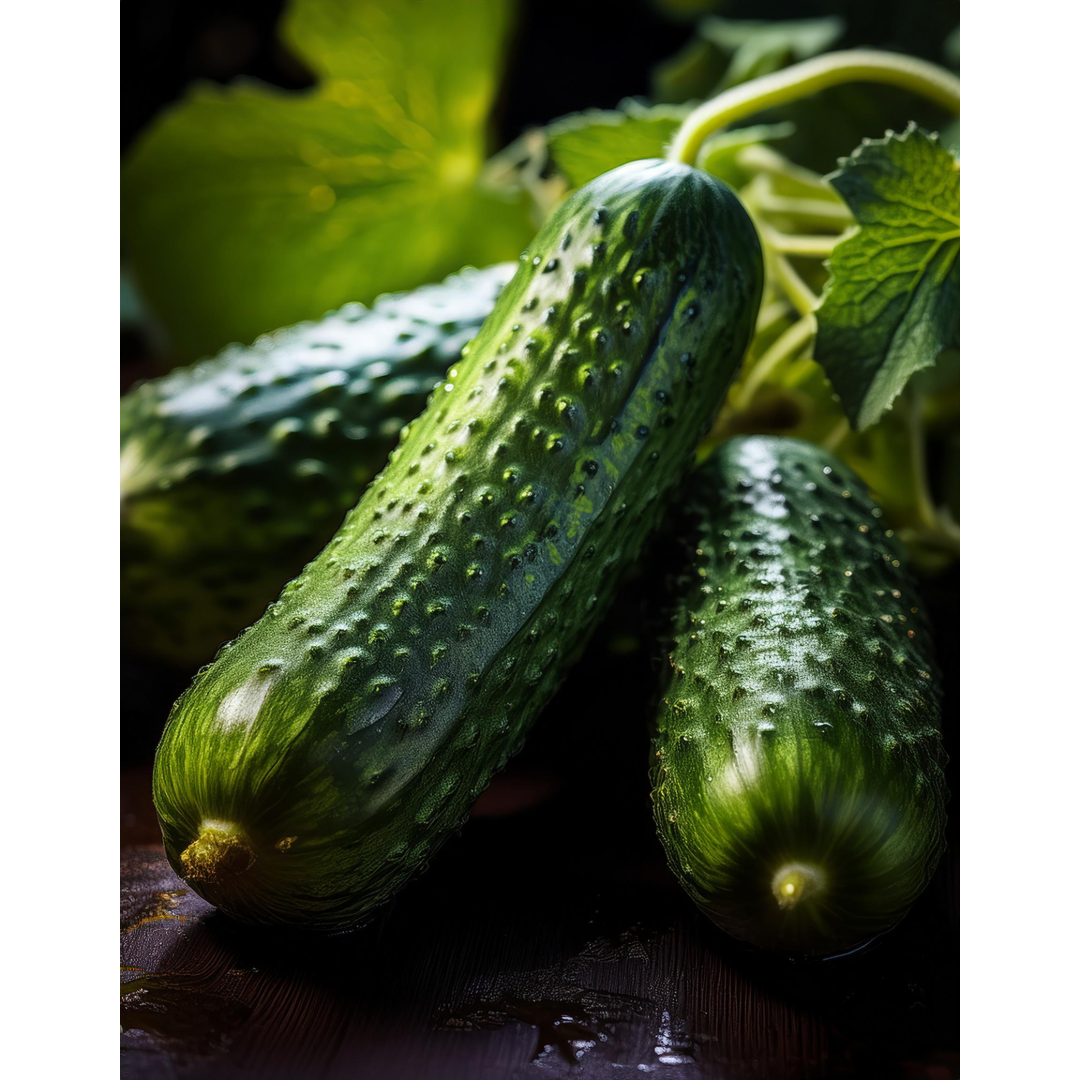 Ripe Cucumbers from the Vine